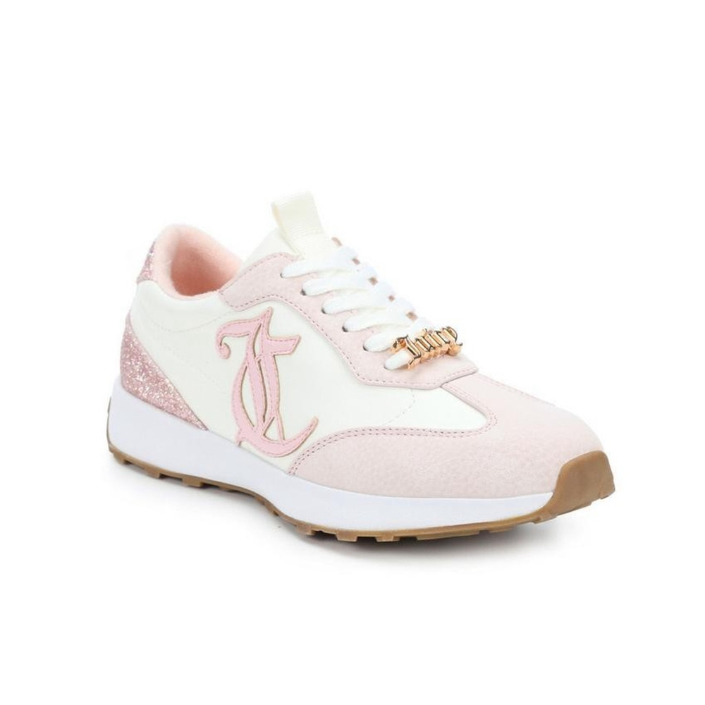 Juicy Couture Women'ss Eunice Lace Up Casual Sneakers SZ 8.5 M Blush PINK WHITE - Picture 2 of 12